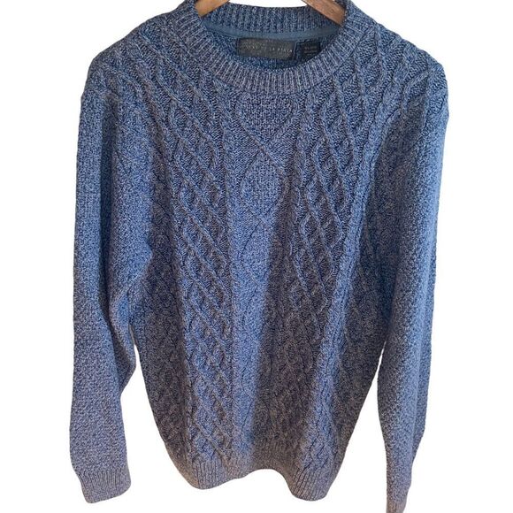 Oscar De La Renta - blue knit sweater - Picture 1 of 6